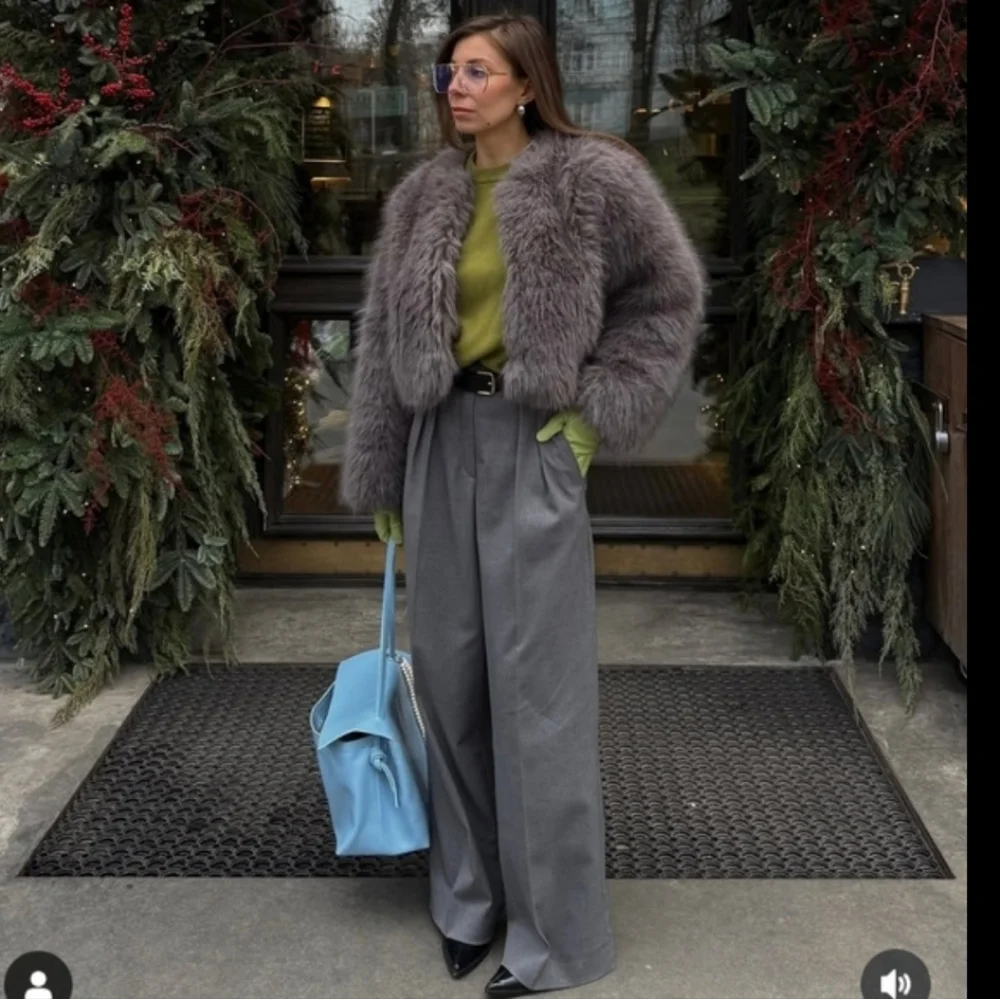 ZARA CROPPED FAUX FUR JACKET Size XS and S